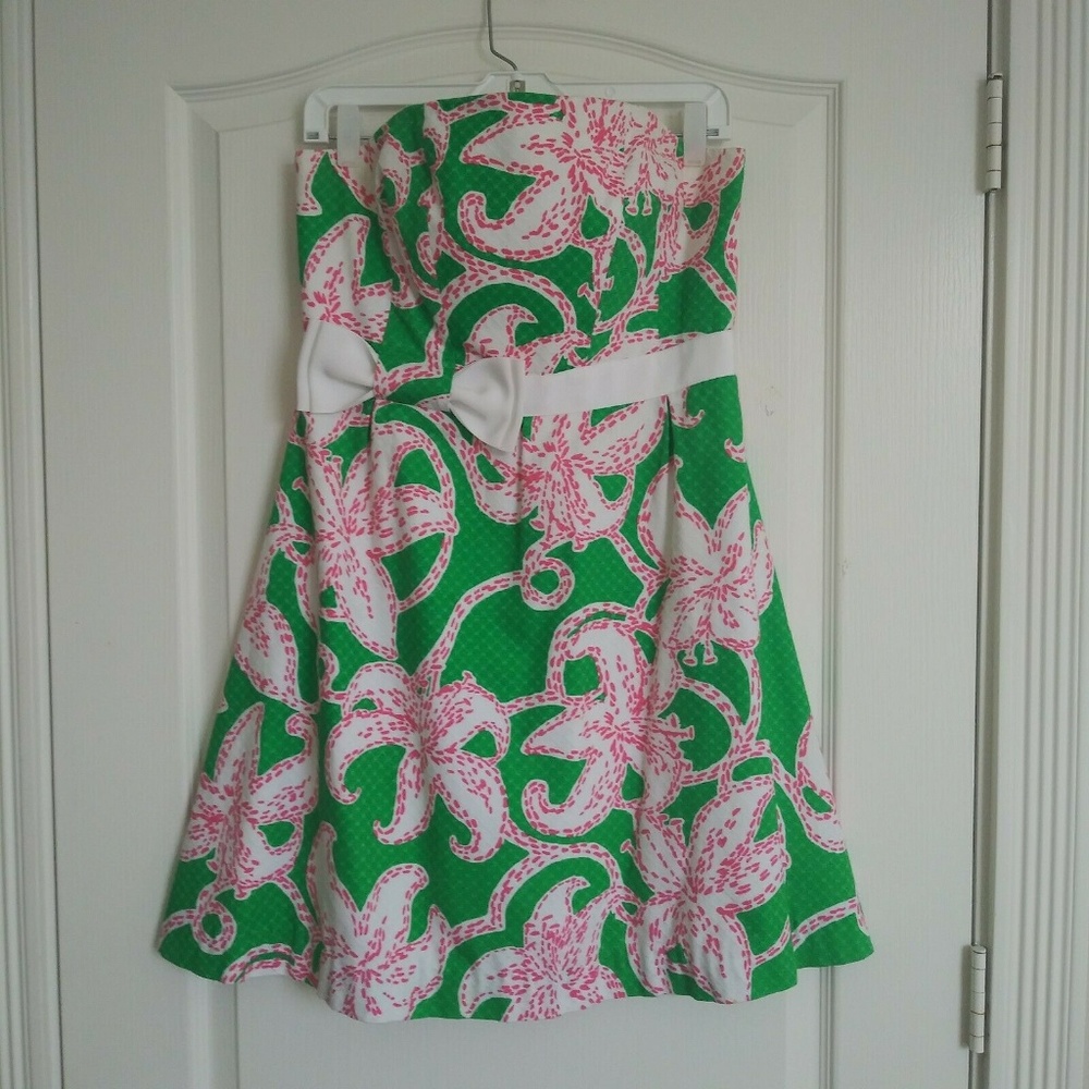 Lilly Pulitzer Amberly Dress Twinkle Starfish 10 - Picture 2 of 8